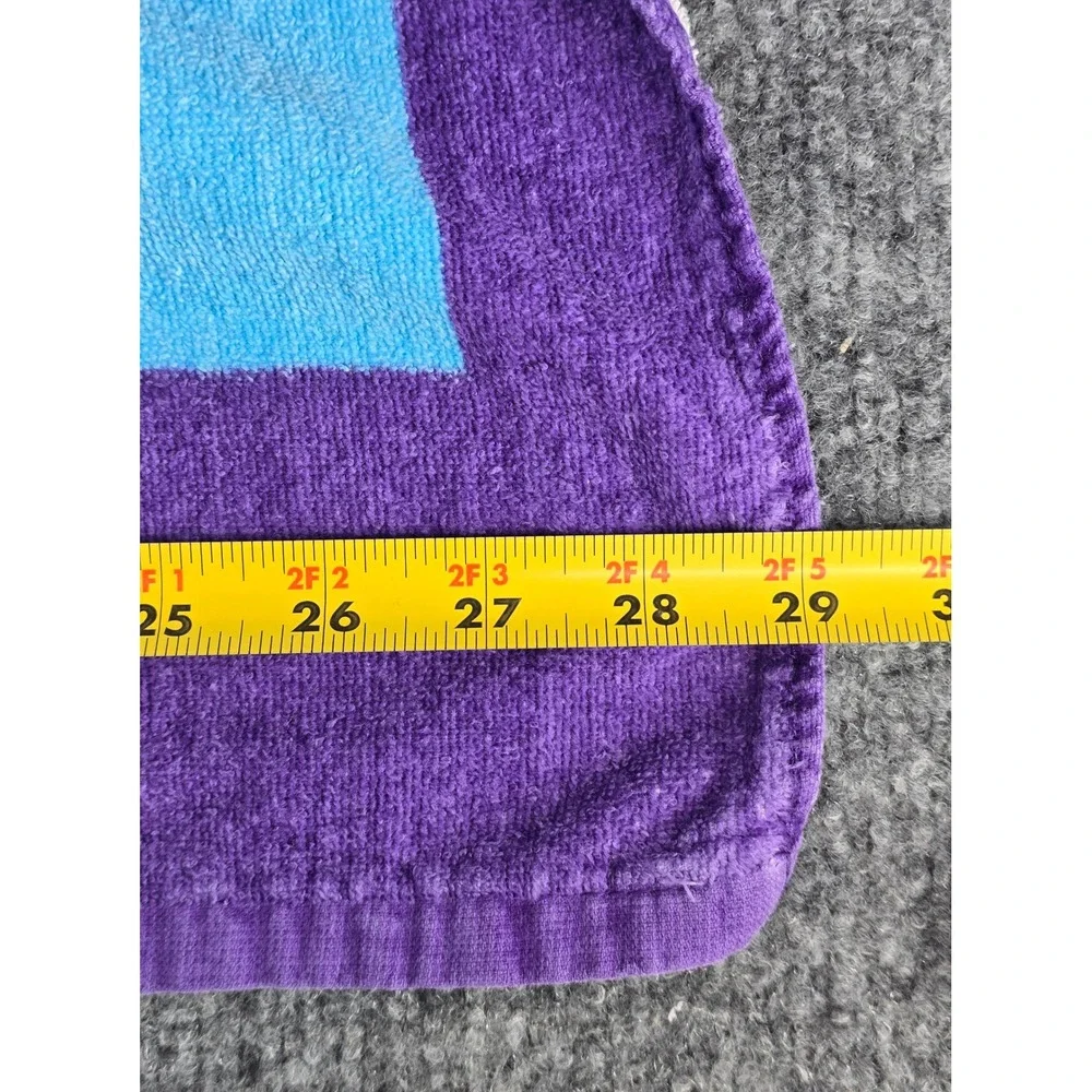 Vintage NBA Utah Jazz Beach‎ Towel Purple Mountain Logo 90s Basketball Graphic